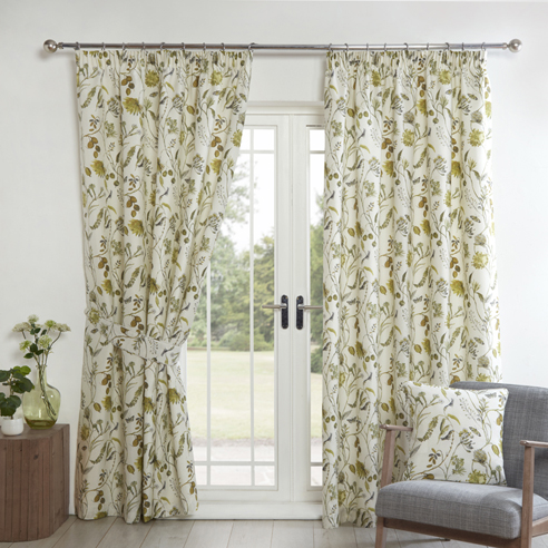 Grove Pencil Pleat, Fennel - Ready Made Curtains - Image 3